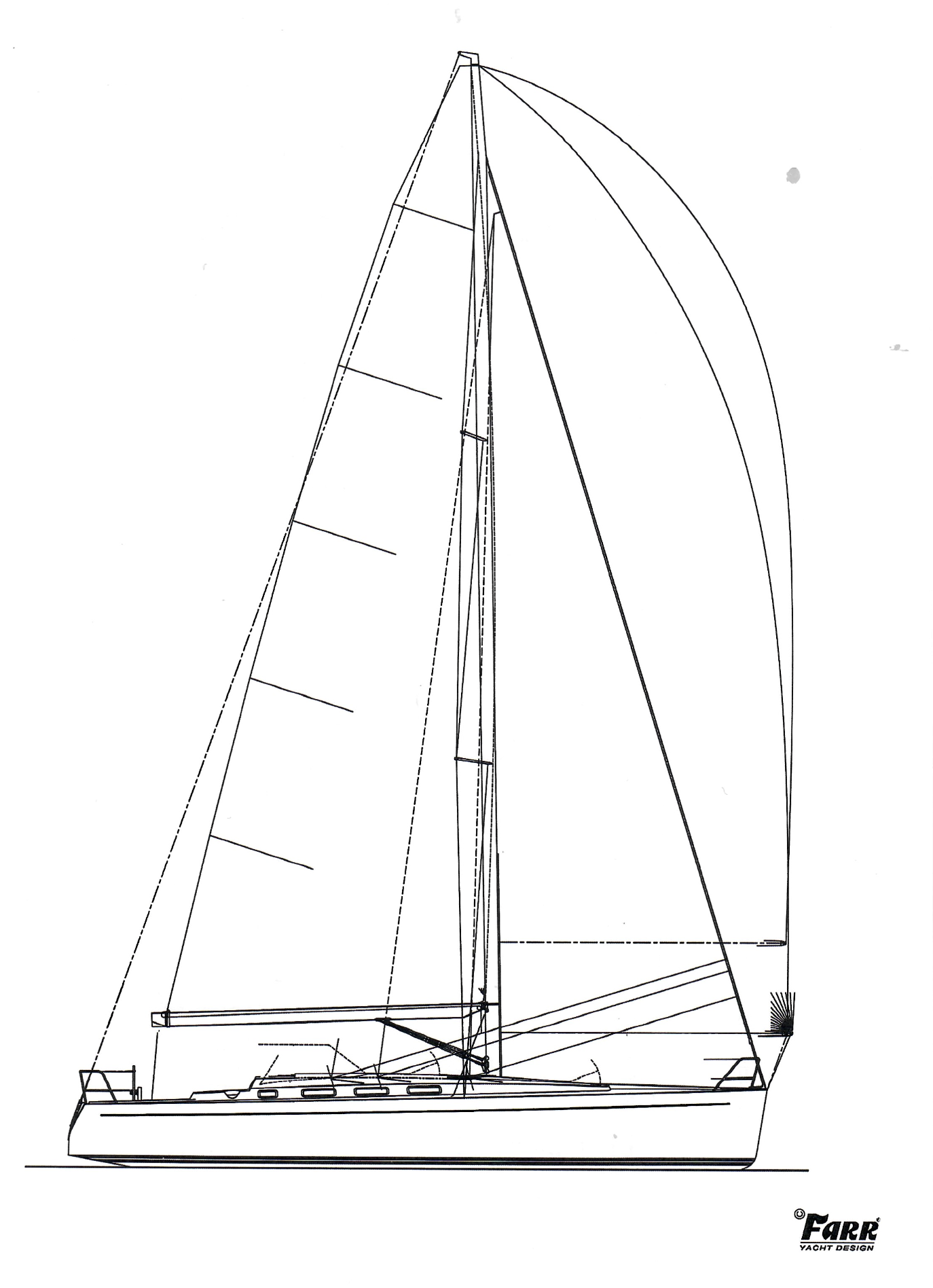 Rig and sails drawing